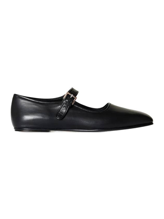 AVA F1003 N61 BLK Square Toe Mary Jane Flats - THE ROW - BALAAN 1