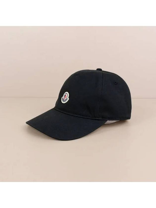 Logo Patch Cap Hat Black J1 093 3B00041 V0006 999 - MONCLER - BALAAN 1