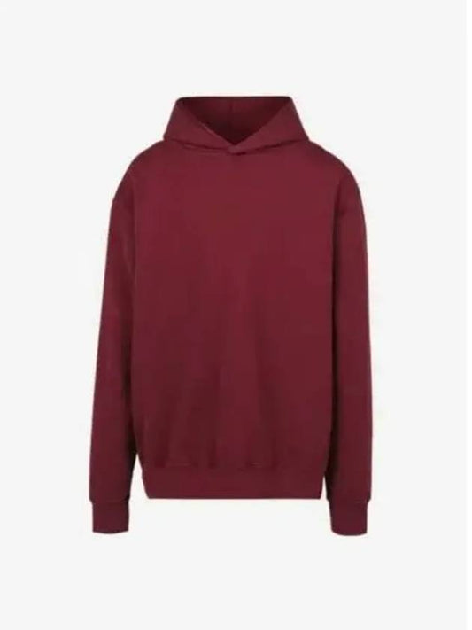 Men's Embroidered Logo Cotton Oversized Hood Bordeaux - MAISON MARGIELA - BALAAN 2