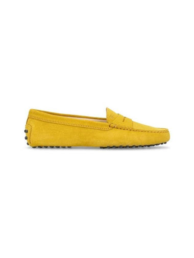 Gommino Suede Driving Shoes Yellow - TOD'S - BALAAN 1