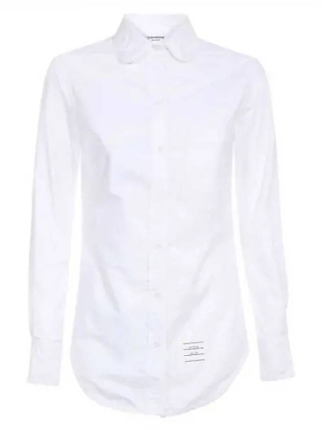 RWB Back Stripe Round Collar Classic Oxford Shirt White - THOM BROWNE - BALAAN 2