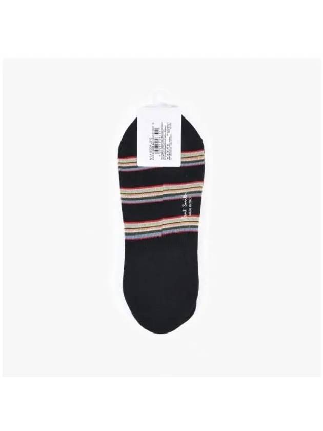 Striped 3 Pack Fake Socks Black Navy Grey - PAUL SMITH - BALAAN 6