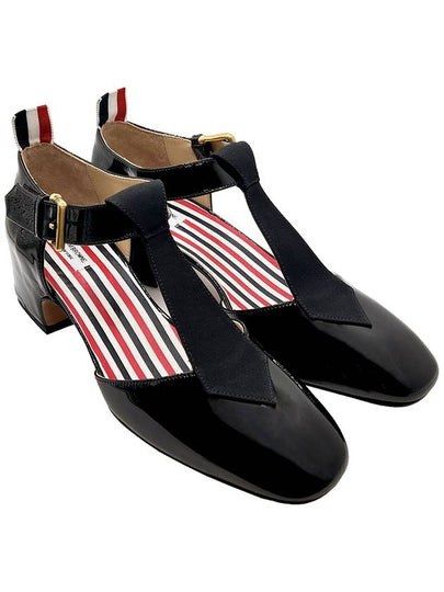 Soft Patent Leather Heel Tie Tom John FFF130A 00216 001 - THOM BROWNE - BALAAN 2