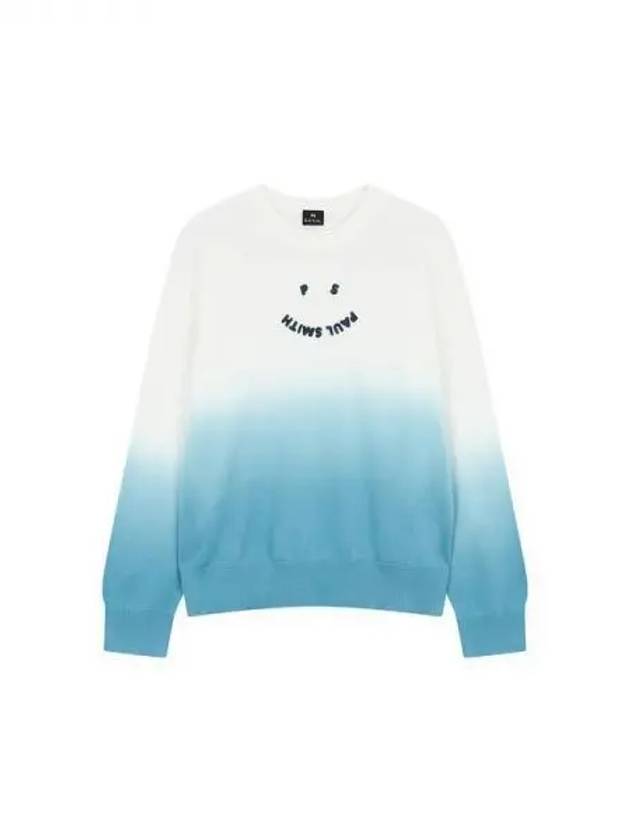 PS Women s Happy Logo Gradient Knit Blue 271707 - PAUL SMITH - BALAAN 1