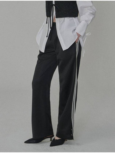 Side Lace Track Pants Black - OPENING SUNSHINE - BALAAN 1