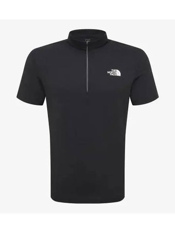 The North Face NT7KQ00A Ice Day Short Sleeve Zip T Shirt - THE NORTH FACE - BALAAN 1