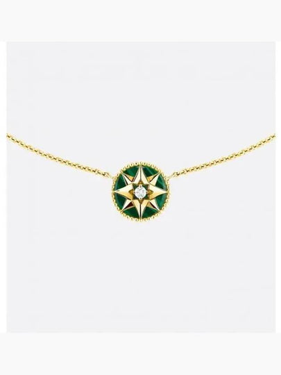 Rose des Vents Diamond Necklace Gold Malachite - DIOR - BALAAN 2