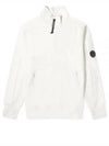 Diagonal Raised Fleece Half Zipped Sweatshirt Gauze White - CP COMPANY - BALAAN 2