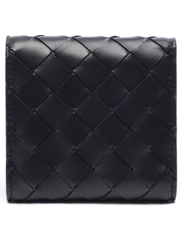 Intrecciato Tri-Fold Card Wallet Black - BOTTEGA VENETA - BALAAN 5