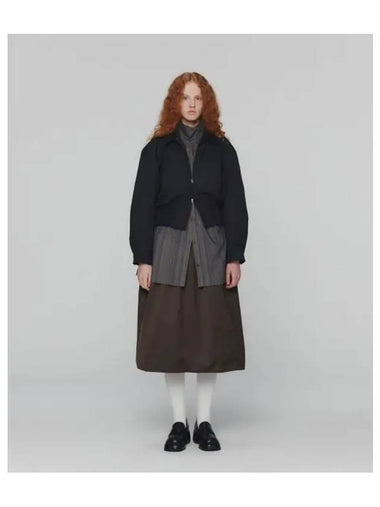 AMOMENTO NYLON SHIRRING FLARE SKIRT - ANDTHEOTHER - BALAAN 1