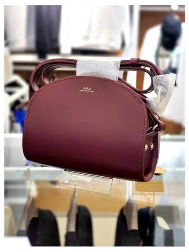 Demi Lune Mini Half Moon Cross Bag Burgundy - A.P.C. - BALAAN 3