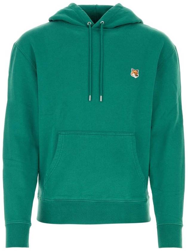 Fox Head Patch Regular Hoodie Pine Green - MAISON KITSUNE - BALAAN 4