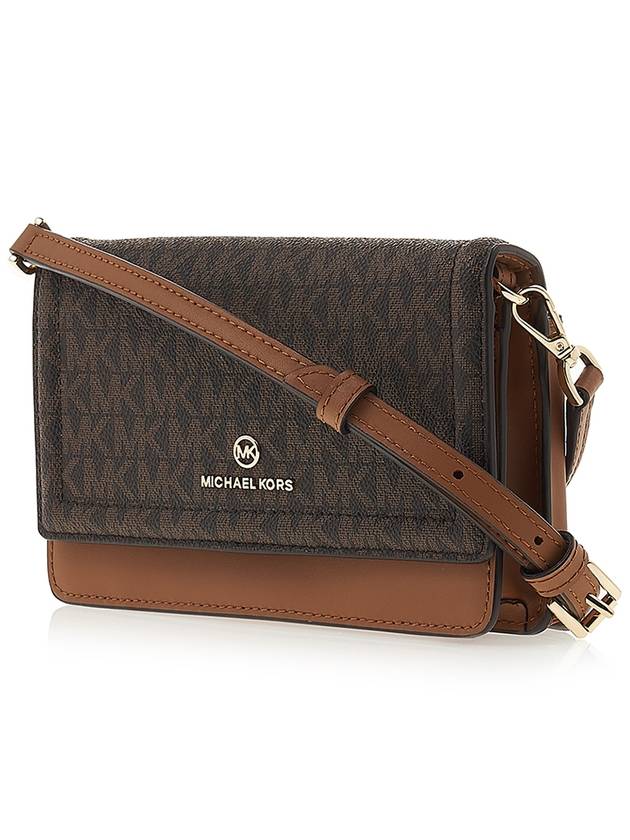 Jet Set Small Logo Smartphone Convertible Cross Bag Brown - MICHAEL KORS - BALAAN 3