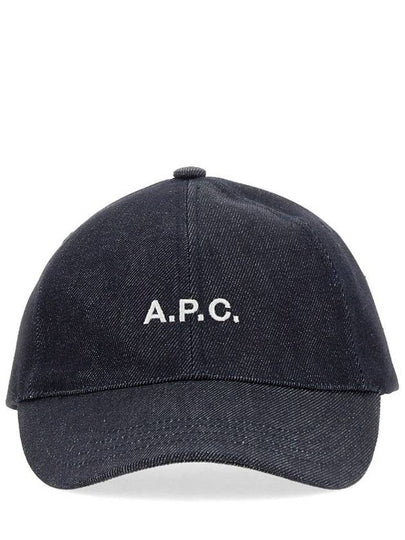 Charlie Embroidered Logo denim ball cap indigo - A.P.C. - BALAAN 2