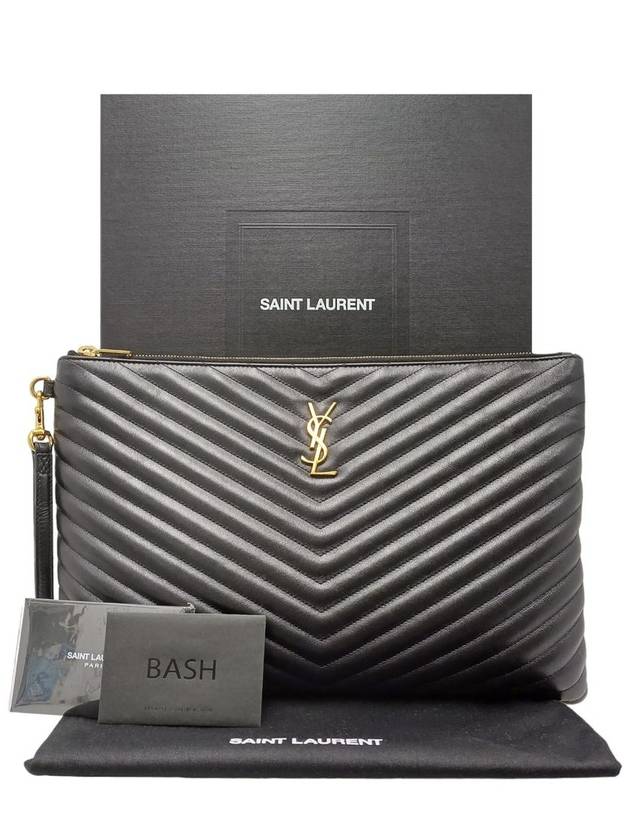 Women s 440222 Matelasse Monogram Document Clutch Strap - SAINT LAURENT - BALAAN 8