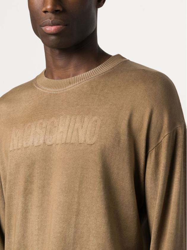 Long Sleeve T-Shirt J0926 7001 3084 Brown - MOSCHINO - BALAAN 5