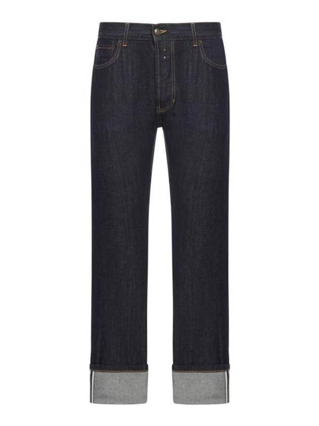 Denim Straight Pants 781770QYAAB4244 INDIGO BLUE - ALEXANDER MCQUEEN - BALAAN 1