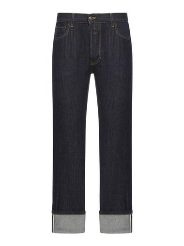 Denim Straight Pants 781770QYAAB4244 INDIGO BLUE - ALEXANDER MCQUEEN - BALAAN 1