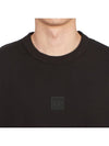 Metropolis Series Stretch Fleece Logo Sweatshirt Black - CP COMPANY - BALAAN 7