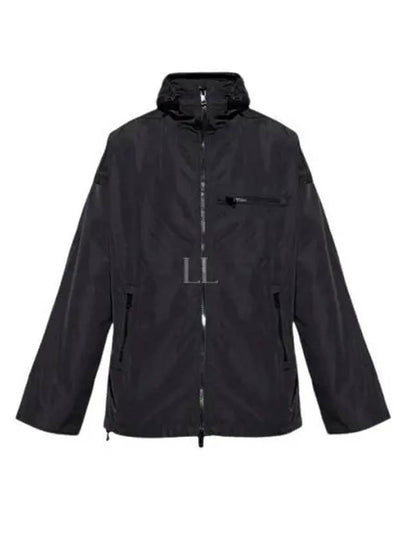 W-Henness Piped Oval D Logo Nylon Winderbreaker Black - DIESEL - BALAAN 2