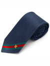 Web Bee Detail Silk Tie Navy - GUCCI - BALAAN 3