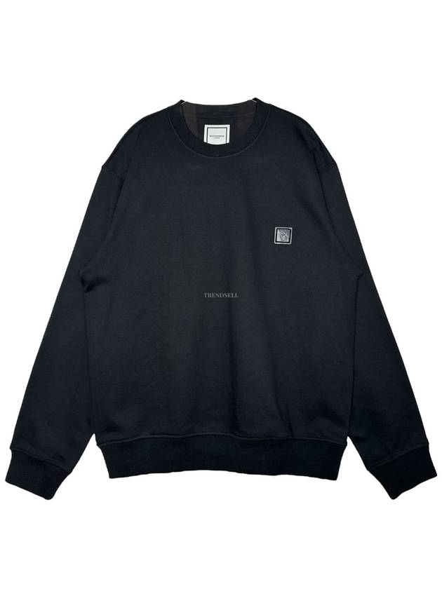 Black Wave Back Logo Graphic Sweatshirt W243TS28723B - WOOYOUNGMI - BALAAN 2