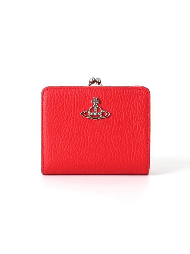 Grain Leather Coin Half Wallet Red - VIVIENNE WESTWOOD - BALAAN 2