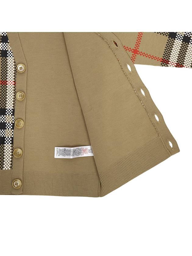 Kids Vintage Check Wool Cardigan Beige - BURBERRY - BALAAN 7