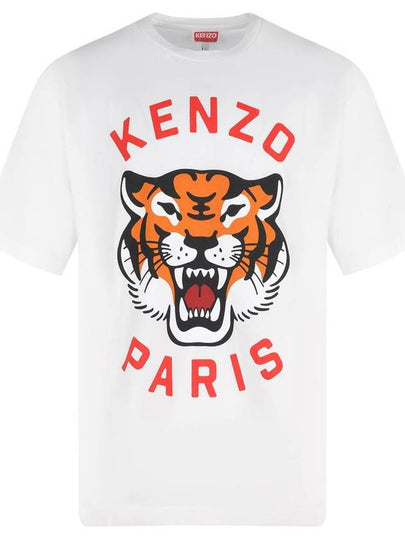 Lucky Tiger Short Sleeve T-Shirt White - KENZO - BALAAN 2