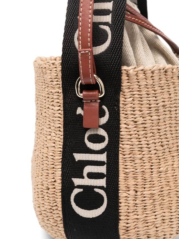 Small Woody Logo Bucket Bag Beige - CHLOE - BALAAN 9