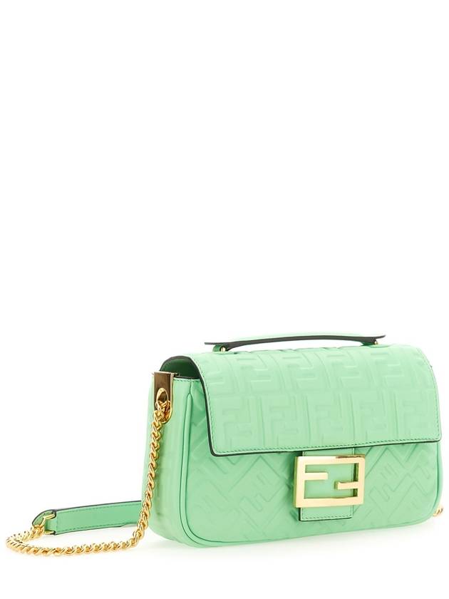 Baguette Medium Nappa Leather Chain Shoulder Bag Green - FENDI - BALAAN 3