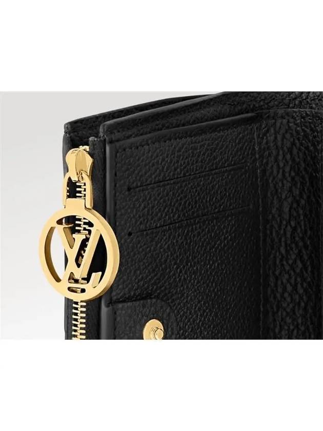 Lisa Monogram Leather Half Wallet Black - LOUIS VUITTON - BALAAN 5