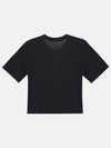 Sportswear Essentials Crop Short Sleeve T-Shirt Black - NIKE - BALAAN 3