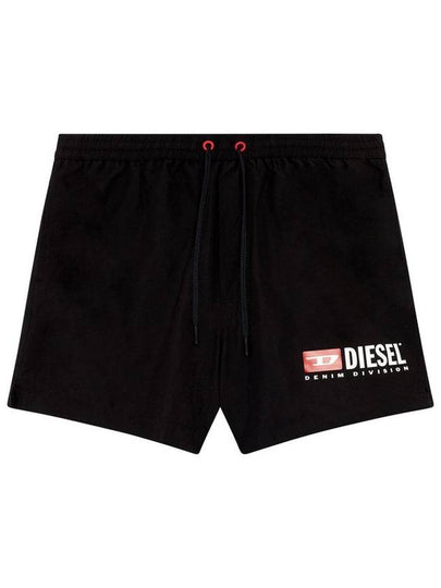 Logo Print Swim Shorts Black - DIESEL - BALAAN 2