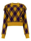 Argyle Wool Knit Top Yellow - BURBERRY - BALAAN 2