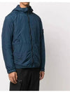 Men's Crinkle Reps Hooded Jacket Blue - STONE ISLAND - BALAAN 8