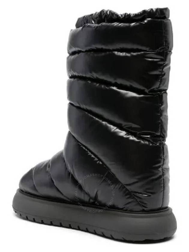 Gaia Logo Patch Pocket Padded Winter Boots Black - MONCLER - BALAAN 3