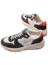 Men's Running Sole Suede Low Top Sneakers Cream Dark Grey - GOLDEN GOOSE - BALAAN 7