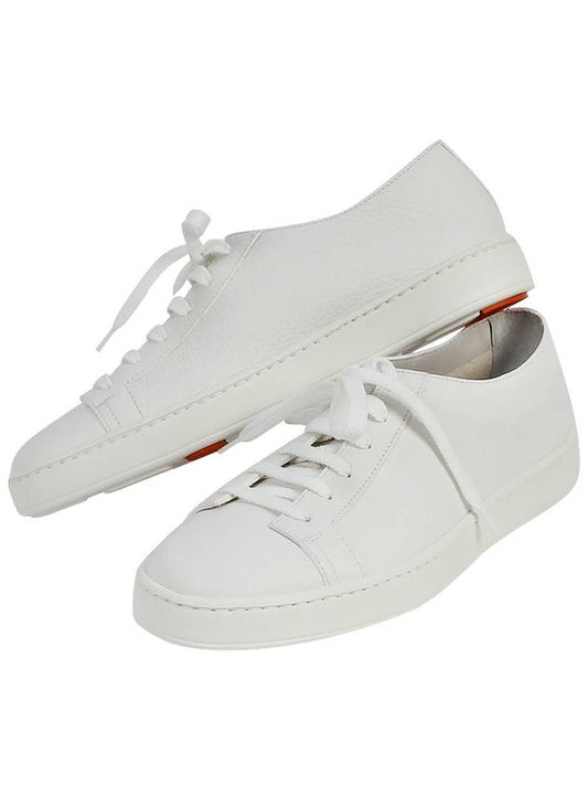 Leather Low-Top Sneakers White - SANTONI - BALAAN 1