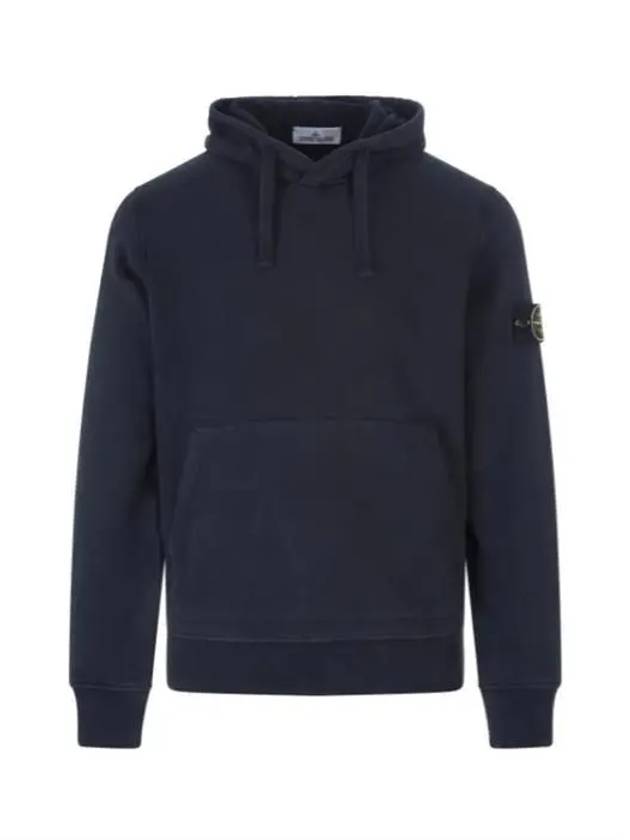 Wappen Patch Cotton Fleece Hoodie Navy - STONE ISLAND - BALAAN 2