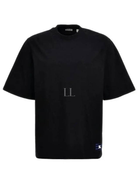 Equestrian Knight Patch Cotton Short Sleeve T-Shirt Black - BURBERRY - BALAAN 2