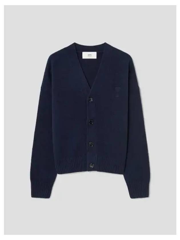 Unisex embossing Adc spring fall cardigan navy blue domestic product GM0024082974281 - AMI - BALAAN 1