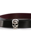 Skull buckle leather belt black 575970 1XI8Y - ALEXANDER MCQUEEN - BALAAN 5