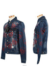 Skull Print Allover Denim Jacket Blue - PHILIPP PLEIN - BALAAN 3