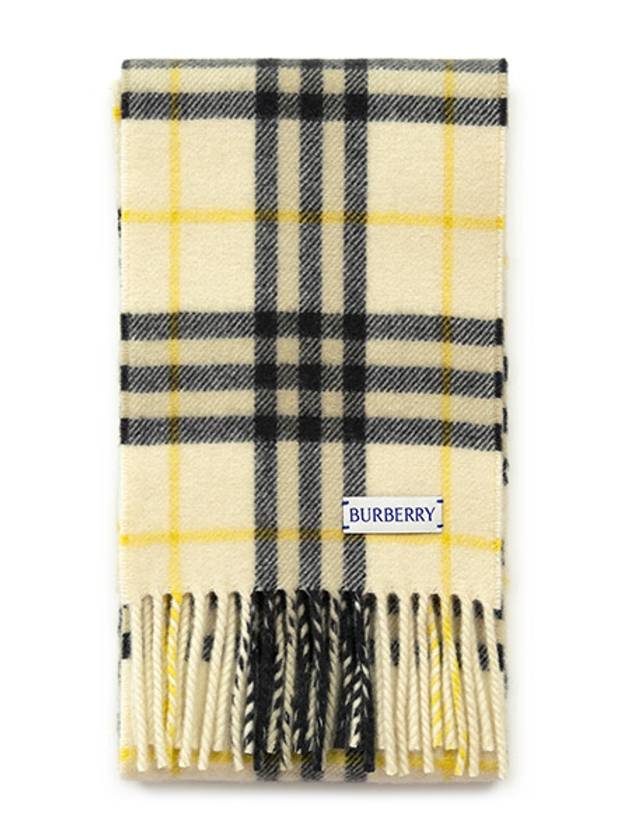 Narrow Check Cashmere Scarf Cantle - BURBERRY - BALAAN 2