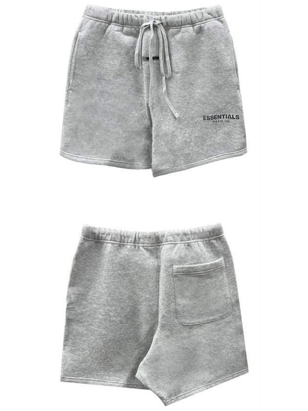 0160 25050 0077 367 Essential Fleece Shorts Heather Gray Men s Pants TEO - FEAR OF GOD - BALAAN 4