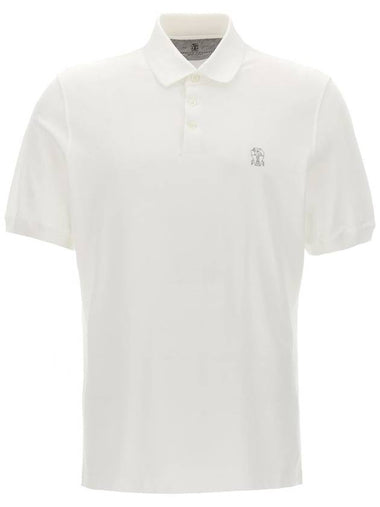 Brunello Cucinelli Logo Print Polo Shirt - BRUNELLO CUCINELLI - BALAAN 1