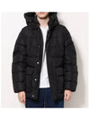 Men's Bixio Logo Hooded Quilted Padding Black - DUVETICA - BALAAN 3