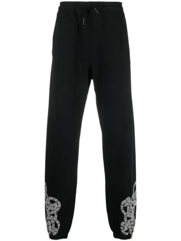 Training Logo Print Jogger Track Pants Black - MARCELO BURLON - BALAAN 2