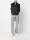 Quilted Hooded Cargo Nylon Vest Black - KENZO - BALAAN 3